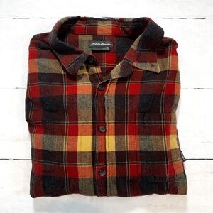 Eddie Bauer Multicolor Plaid Flannel Shirt